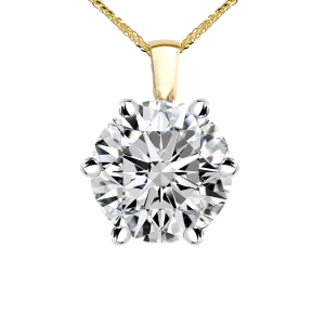 Zawieszka z diamentem laboratoryjnym 3.00 ct z żółtego złota Z0817ZB