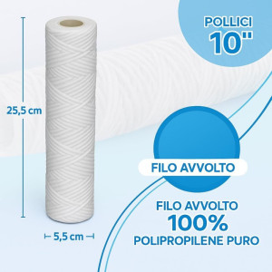 Cartuccia filo avvolto Swan 10" 25 micron