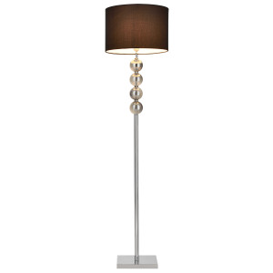 Lampa podłogowa Spheridern 1x E27 Ø 37,5 x 155 cm chrom/czarny lux.pro