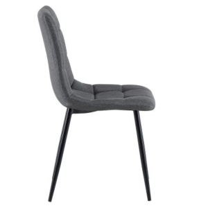 Krzesło tapicerowane do jadalni Antibes tkanina ciemnoszary