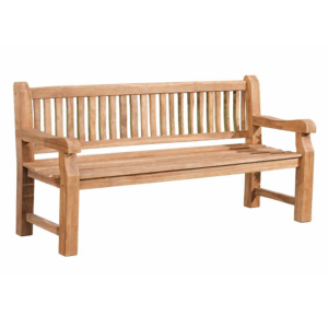 Ławka z drewna tekowego brązowa 150 cm, drewno tekowe