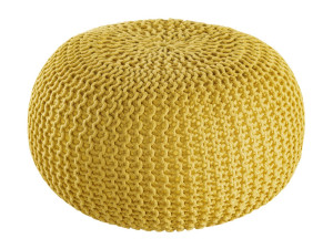 Pufa ogrodowa dzianinowa wodoodporna 55 cm Złota