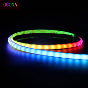 OCONA COB Smart LED Streifen Licht DC 5V 12V Individuell adressierbar 160LED Traumfarbe 5mm RGB Pixel LED Band Band DIY Dimmbar