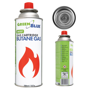 Groen blauw Cartout gaspatroon gasfornuis 227g butaan, werkbereik-10 ° C tot + 40 ° C, GB227 GroenBlauw