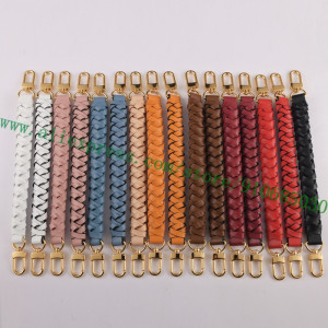 NONE Synthetische Zweite Grade Leder Geflochtene Hand-durchgeführt Griff Strap Für Designer Frauen Handtasche Dame Schulter Eimer Tasche Ersatz