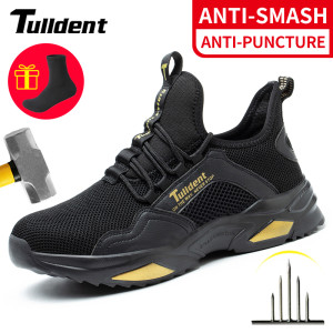 Tulldent Sicherheit Schuhe Männer Anti-Smashing Stahl Kappe Kappe Punktion Beweis Bau Leichte Atmungsaktive Sneaker Arbeit Stiefel Frauen Qualität