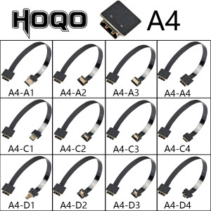 HOQO A4 flexible HDMI-kompatibel FFC Fpv Ultra Dünne Micro HDMI Buchse A4 flache Kabel kabel zu HDMI Mini 90-grad Micro Stecker FPC