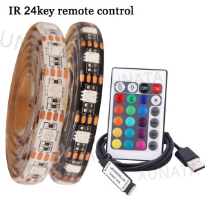 HEGEHE 5V USB LED Streifen RGB Licht 5050 24key / 44key Fernbedienung Kit USB Power Wasserdicht Flexible Led Band selbstklebende TV