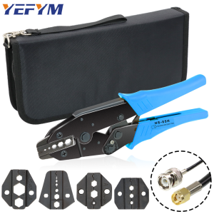 YEFYM Koaxialkabel SMA/BNC RG58, 59, 62, 174,8, 11, 188, 233 Crimpzange HS-05H/02H/02H1/02H2 Crimper Cutter Stripper Tools