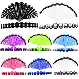 Dreamlee 36 teile/los Acryl Ohr Gauge Taper und Plug Stretching Kits Gemischte Farbe Ohr Flesh Tunnel Expansion Körper Piercing Schmuck 14G-00G