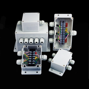 NONE Outdoor IP 67 Wasserdicht Junction Box mit Terminal Block Kunststoff Regen Proof Kabel Threading Verdrahtung Box