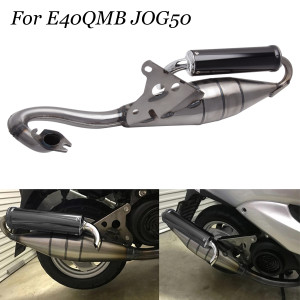 FIRE TORCH Motorrad Edelstahl Auspuffanlage Escape Moto Roller Front Link Rohr Schalldämpfer Slip Auf Für Yamaha E40QMB JOG50 JOG