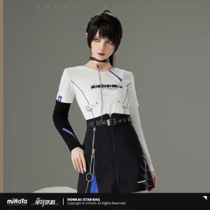 NONE [Offiziell] Acheron Rock Hemd Anzüge MiHoYo Honkai Star Rail Game Theme Series Langarm T-Shirt Kleid für Doujin Cosplay Geschenk