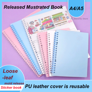 NONE Aufkleber im A4-/A5-Format, Sammelalbum, 40 Blatt, PU-Ledereinband, wiederverwendbares Aufkleberbuch für DIY Scrapbooking, Aufkleber, Organizer
