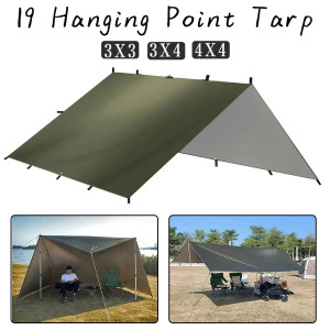 Top Lander 19 Hang-Point-Plane, wasserdicht, Survival-Bushcraft, Sonnenschutz, Strand-Schatten-Zelt, Outdoor-Überdachung, Rucksackreisen,