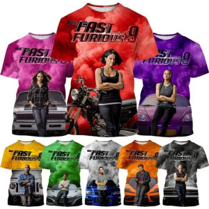 NONE Neueste schnelle und wütende T-Shirt für Männer Frauen 3D gedruckt kurz ärmel ige Casual Movie Unisex T-Shirts Shirt Persönlichkeit Racing