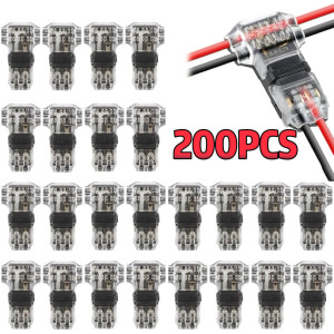 NONE T-type lage spanning draadconnector voor snelle verbinding zonder solderen of strippen universele eenpin mini-terminal met twee richtingen ideaal