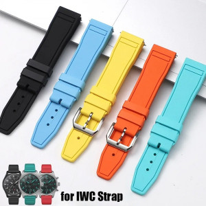 langley Schnellverschluss-Uhrenarmbänder für IWC PILOT Portugal PORTOFINO 20 mm 21 mm 22 mm hochwertige Gummibänder, wasserdichte Sportarmbänder