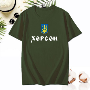 laoyaoyifu Ukraine Dreizack Wappen Kherson Wurzeln Gedruckt T Shirt Neue Baumwolle Kurzarm Oansatz T-shirt Casual Herren Frau Tops