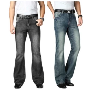 Namou  Drane Schlaghose für Herren, klassische Schlagjeans, Jeans mit lockeren Beinen, Boot-Cut-Hose,