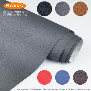 NONE 0,9mm weiches Kunstleder mit selbst klebenden Reparatur-Leders ofas, Leder tischen und Stühlen DIY Crafts PVC-Leder