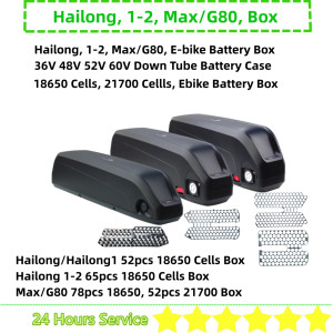 Dsaikl Original Hailong 1-2 Hailong 2 Hailong max G80 Ebike Batterie Box 36v 48V 52V 52 65 78 stücke 18650 52 stücke 21700 Zellen Batterie Box