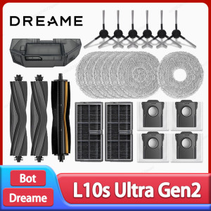 Dreame L10s Ultra Gen2 / L30s Ultra Robotstofzuiger Accessoires Hoofdzijborstel Mop Doek Hepa Filter Stofzak Reserveonderdelen 12 Dust Bags