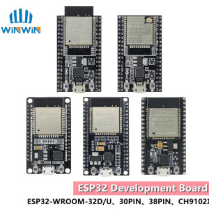AITEWIN ROBOT 1PCS ESP32 Development Board WiFi + Bluetooth Ultra-Low Power Verbrauch Dual Core ESP-32 ESP-32S ESP 32 Ähnliche ESP8266