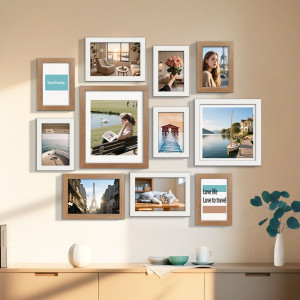 VCC 11-teiliges Bilderrahmen-Set in verschiedenen Größen – Familien-Wanddekoration und Geschenk mit Layout-Anleitung, erschwingliche Bilderrahmen für