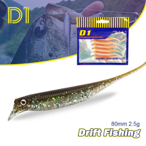 D 1 D1 Karpfenangel-Weichköder mit Lippe 85mm 2,5g Treibköder für Süßwasser Leurre Souple Rollende Aktion Schwarzbarsch Barsch Angelzubehör DT2009