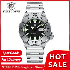 STEELDIVE Steel dive sd1984 monster stahl armband mechanische uhr nh36 movt saphirglas 200m wasserdichte schweizer super leuchtende armbanduhr