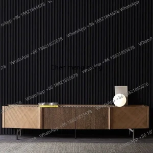 NONE Nieuw aangekomen Italiaanse lichte luxe tv-kastcombinatie, postmoderne minimalistische design tv-kast, woonkameropbergruimte, audio-visu