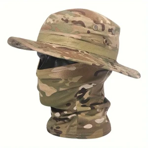 NONE Camouflage Boonie Cap Sturmhaube Hut Anzug faltbare weiche Mütze Outdoor Jagd Angeln breite Krempe Hut Sonnenschutzkappen