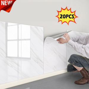 ctzsoop Feuchtigkeitsbeständige selbstklebende Wandtapete zum Abziehen und Aufkleben, wasserdichte PVC-Wandaufkleber, Nachahmung von Fliesen, zum