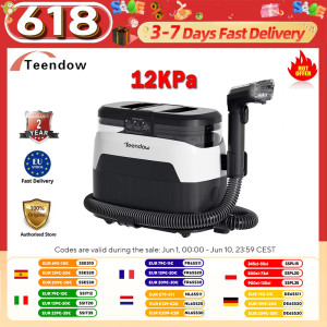 Other Teendow C6 Max 3-in-1 Polster- und Teppichreiniger, 1650 W Dampf, 12.000 Pa Saugleistung, zwei Tanks, haustierfreundlich