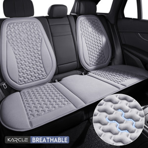Karcle Sommerliche, kühlende Autositzbezüge mit konvexem 3D-Design, atmungsaktive, strapazierfähige Autositzkissen, schweißfeste Auto-Innenausstattung
