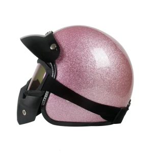Wanli Zwei Geschenke Schöner Vintage Cafe Racer Shine Helm Jethelm Japanischer echter hochwertiger Motorrad Casco CE