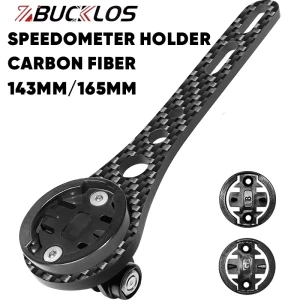 BUCKLOS Carbon Faser Fahrrad Computer Halter 143mm 165mm Fahrrad Tacho Halter Straße Mountainbike Stoppuhr Halter für Garmin