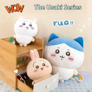 Bandai Große 60cm Usachi Jiyi Puppe, Kawaii Plüschtier, Selbstironischer Bär, Hachiware Kissen, Geschenk 60cm