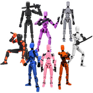 NONE 13 Actionfiguren Titan Multi-Jointed Movable Shapeshift Robot T13 Action Mannequin Charakter und Hund Figur Spielzeug Geschenke für Kinder