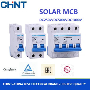 CHNT CHINT DC-Leistungsschalter NB1-63DC 1P 2P 4P DC500V 6KA C1A 2A 3A 4A 5A 6A 10A 16A 20A 25A 32A 40A 50A 63A Mini-DC-Leistungsschalter