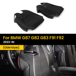 NONE Real Dry Carbon Fiber Sitzlehnenbezug für BMW G87 G82 G83 F91 F92 OEM Style 2023-IN 2 Teile/satz