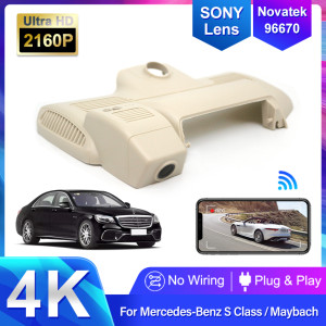 HESHECAM Plug & Play Auto DVR Dash Cam für Mercedes Benz Klasse W222 S320 S350 S450 S500 für Maybach Klasse W222 2018 2019 2020 2021