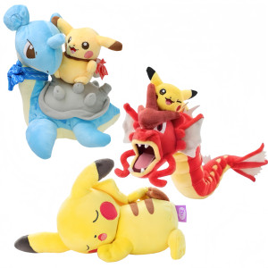DUODUOBAO Schlafen Pikachu Peluche Reiten Gyarados Lapras Latios Latias Plüsch Puppe Pokemon Stofftier Gengar Eevee Puppe Weihnachten Kind Geschenk