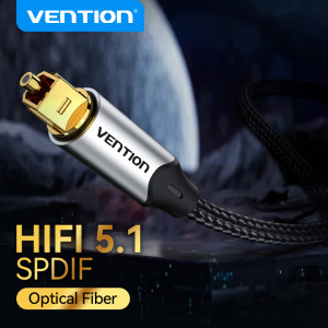 Vention Digitales Glasfaserkabel Toslink SPDIF Koaxialkabel für Verstärker Player Xbox PS5 Soundbar Kabel Optisches Audiokabel