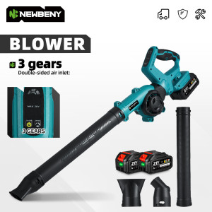 NEWBENY Kabelloser Elektrischer Luftbläser 3-Gang 270 °   Rotationsverstellbares kabelloses Laub- und Schneereinigungsgerät für Makita-Akkus