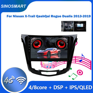 SINOSMART Auto-GPS-Player für Nissan Qashqai J11 X-Trail Rogue 2014–2018 mit werkseitigem OEM NAV-Unterstützung BOSE 360 PA