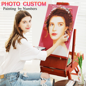 NONE Malen nach Zahlen Dropshipping Personalisiertes Foto Individuelles DIY-Bild Zeichnen und Ausmalen nach Zahlen Acryl Katze Erwachsene ohne Rahmen