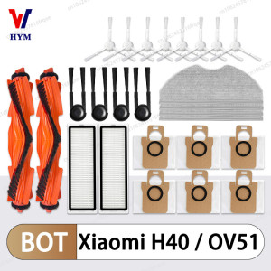 HAOYUNMA Voor Xiaomi Robot Vacuüm H40/OV51 Accessoires Belangrijkste Zijborstel Mop Doek HEPA Filter Stofzak Vervangende Onderdelen legergroen