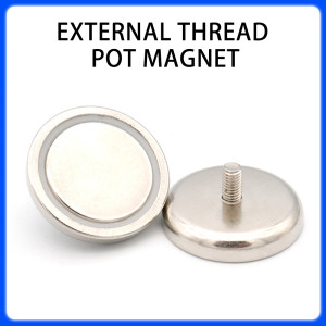 NONE C8 ~ C60 Starke Außengewinde Topf Magnetische Magnet Eisen Außen Zahn Magnetische Saugnapf Schraube Basis Für DIY Hause bildung